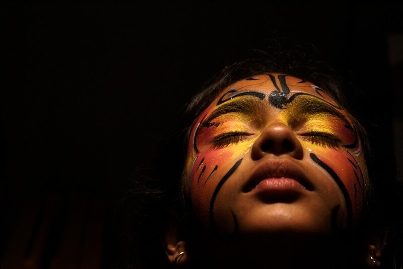 woman with face paint