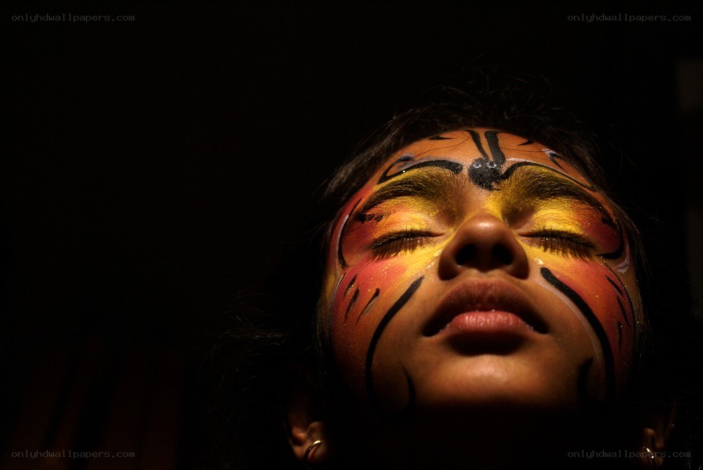 woman with face paint