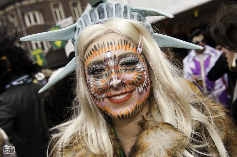 Woman with Face Paint — Blonde