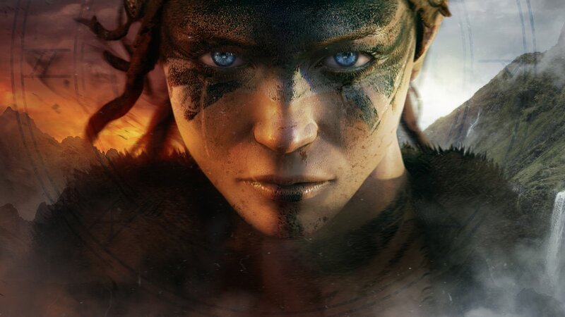 Woman with Face Paint — Brown, Dramatic, Sunset, Digital Art