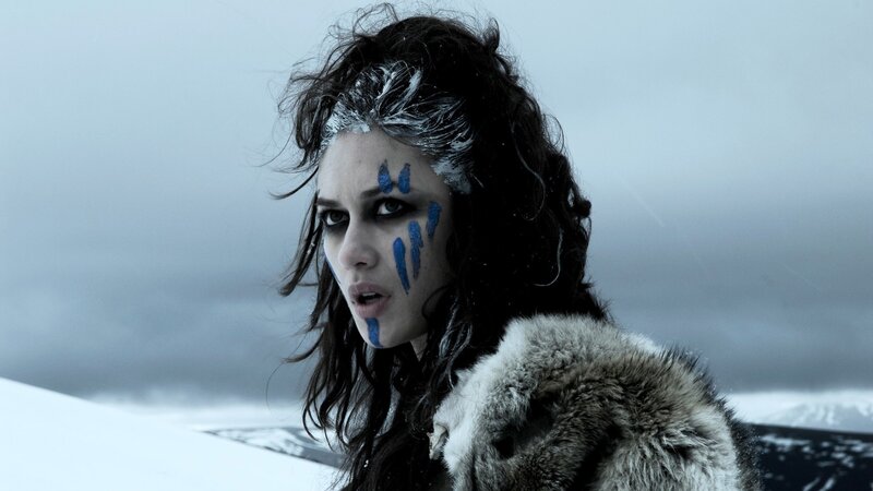 Woman with Face Paint — White, Dramatic, Winter