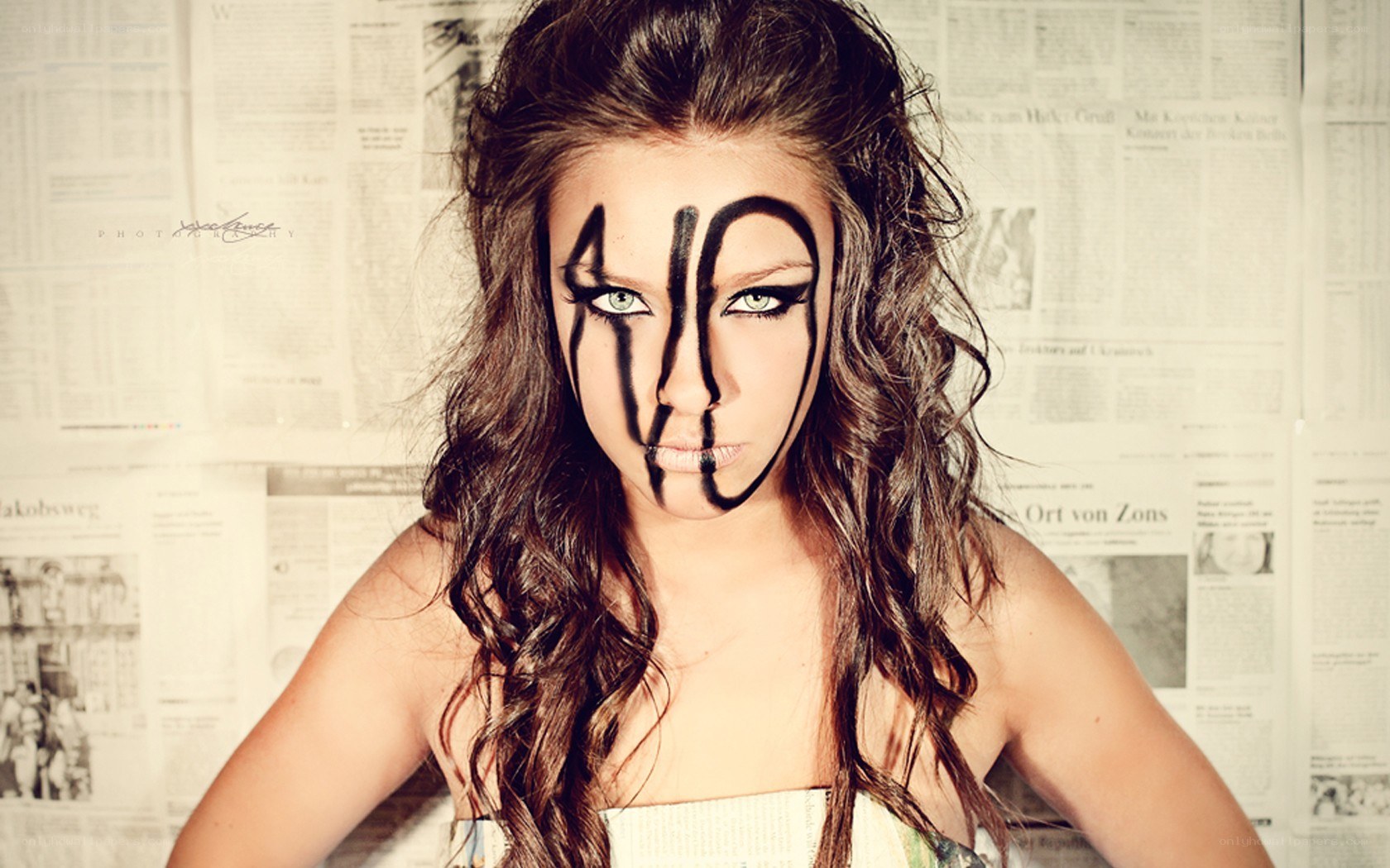 woman with face paint