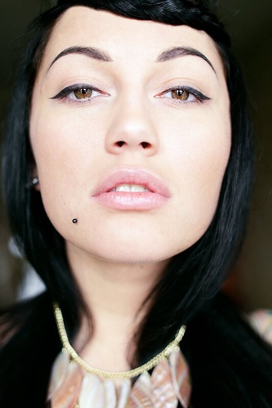 woman with facial piercing