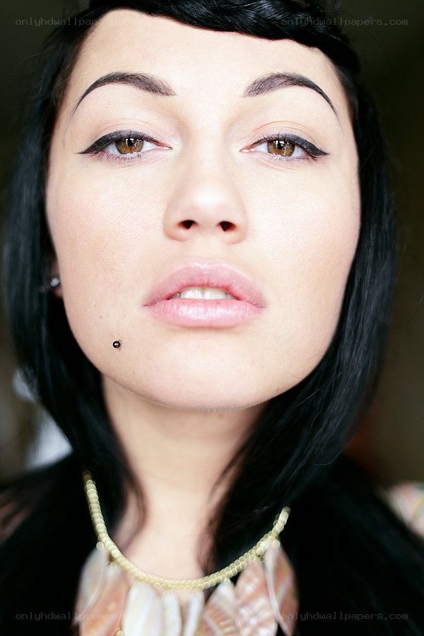 woman with facial piercing