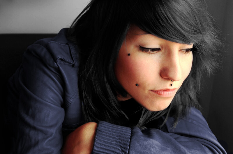 woman with facial piercings