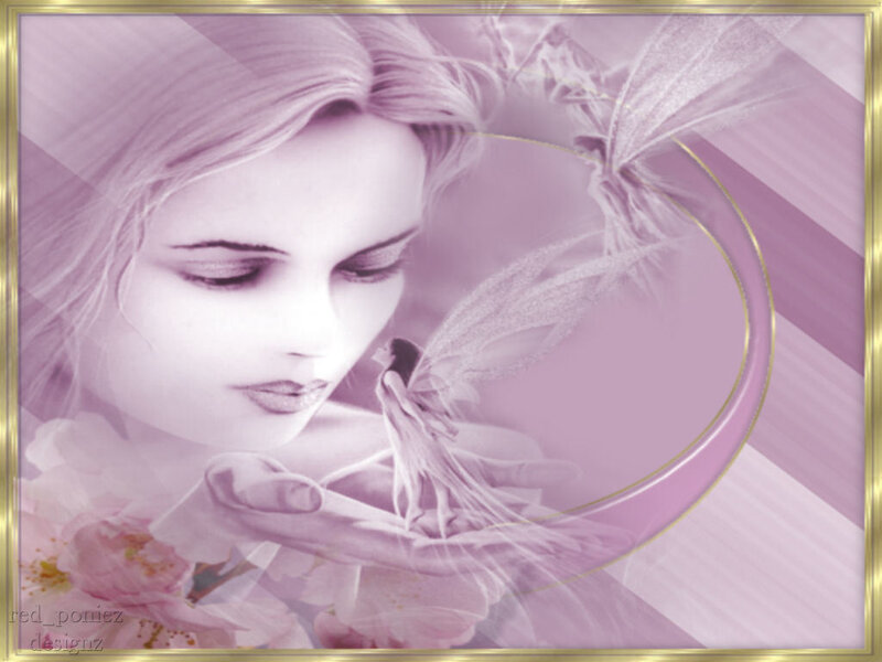 woman with fairy in hand
