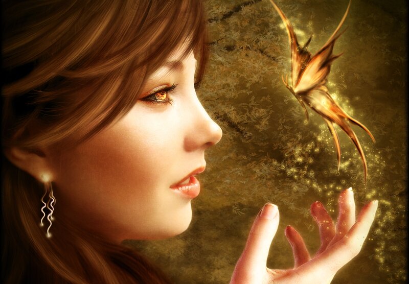 woman with fairy