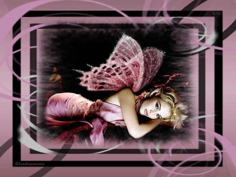 woman with fairy wings