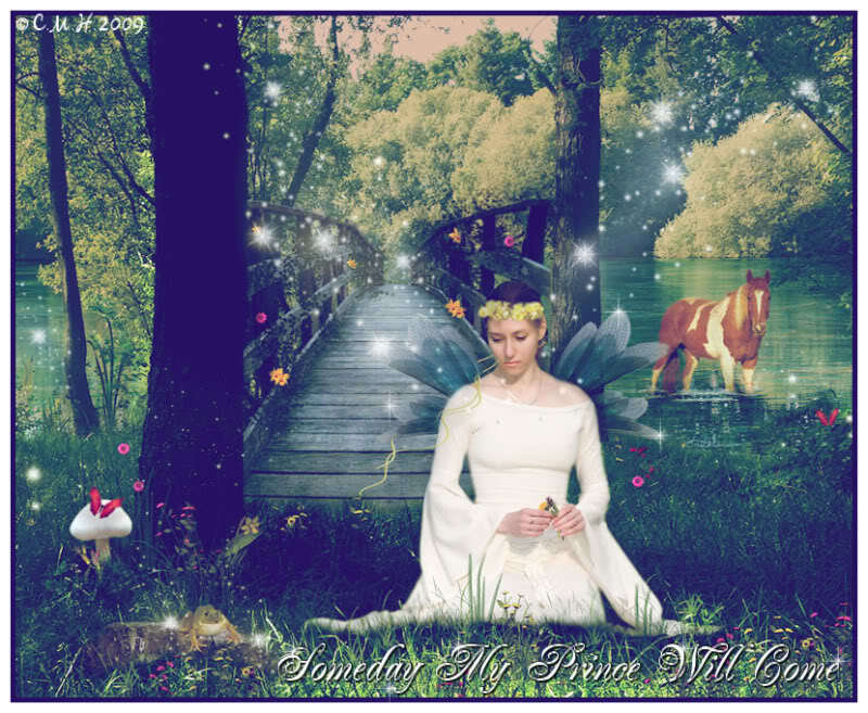 Woman with Fairy Wings — Green, Serene, Afternoon