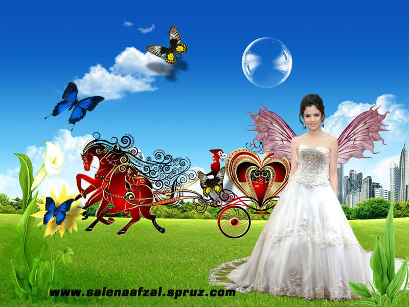 woman with fairy wings in a fantasy scene