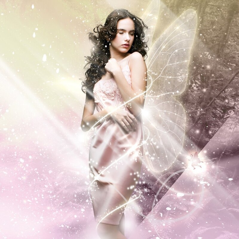 Woman with Fairy Wings — Pink, Ethereal