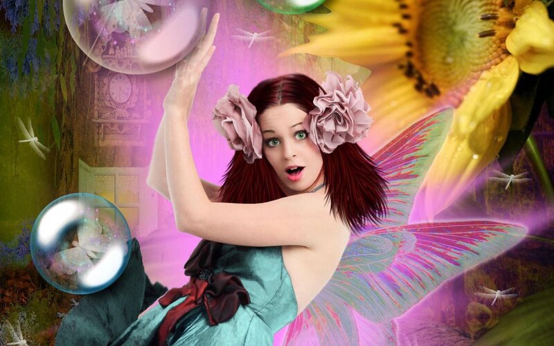 Woman with Fairy Wings — Pink, Fantastical