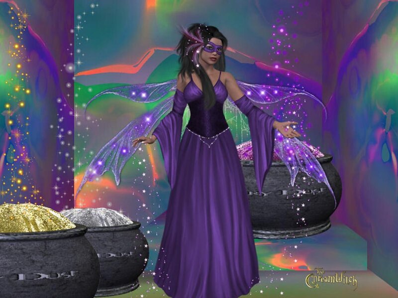 Woman with Fairy Wings — Purple, Magical