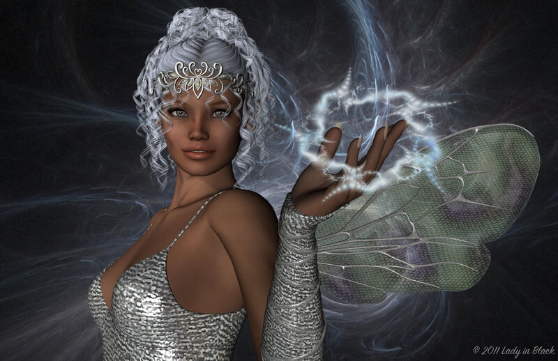 Woman with Fairy Wings — Silver