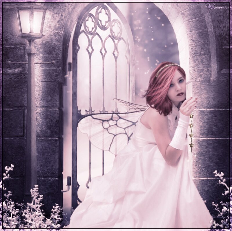 Woman with Fairy Wings — White, Mystical, Night