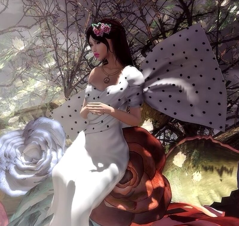 Woman with Fairy Wings — White, Serene, Afternoon, 3d Render