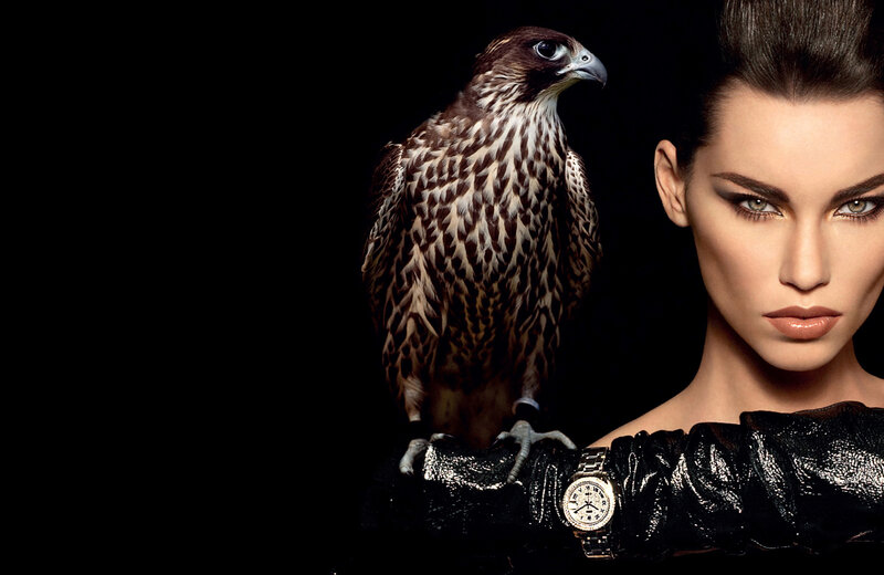 Woman with Falcon — Black