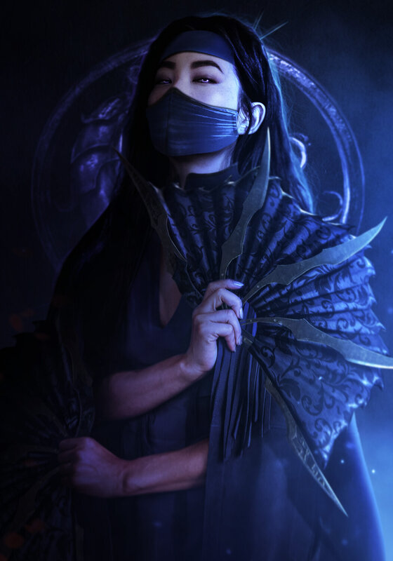 Woman with Fan Weapon