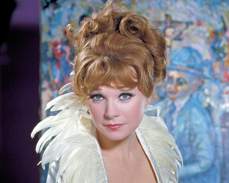 Woman with Feather Boa — White, Dramatic
