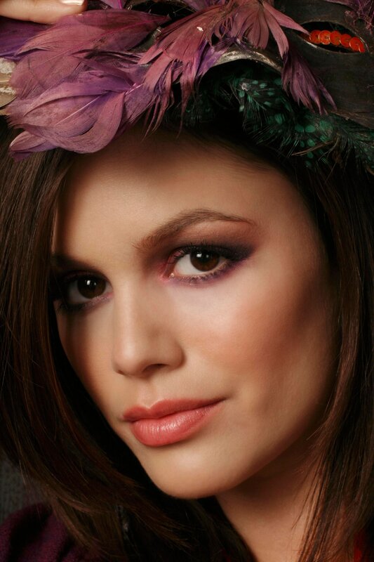 Woman with Feather Crown — Purple, Dramatic, Photograph, Feather Crown