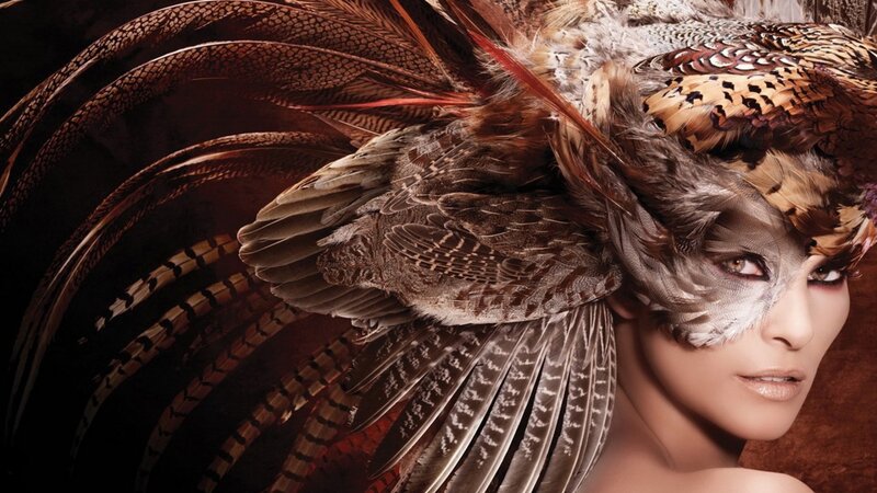 woman with feather headdress