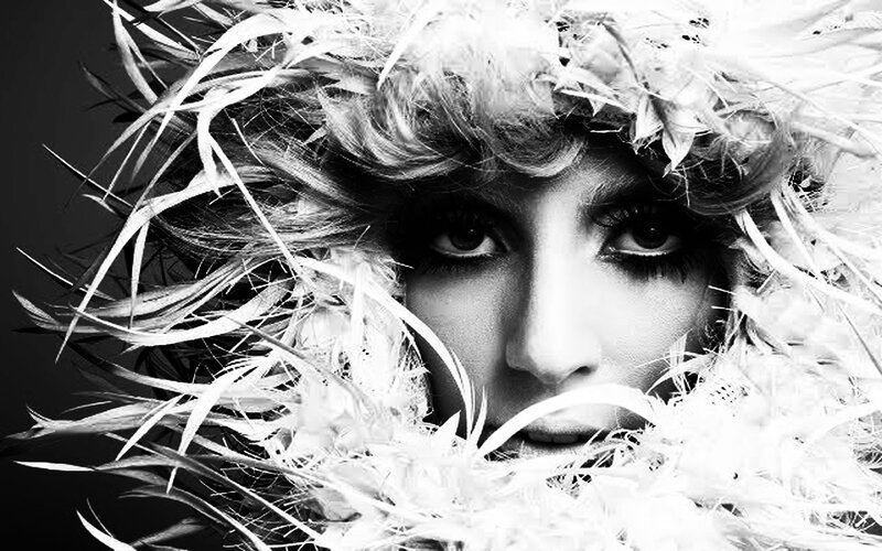 woman with feather headdress