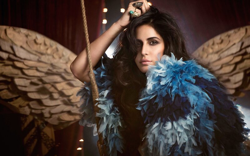 Woman with Feather Wings — Blue, Dramatic, Photograph