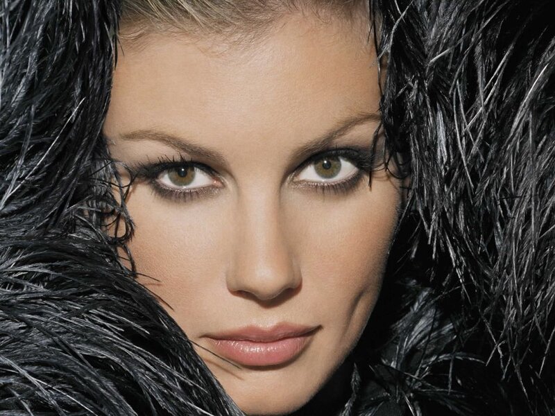 woman with feathered collar