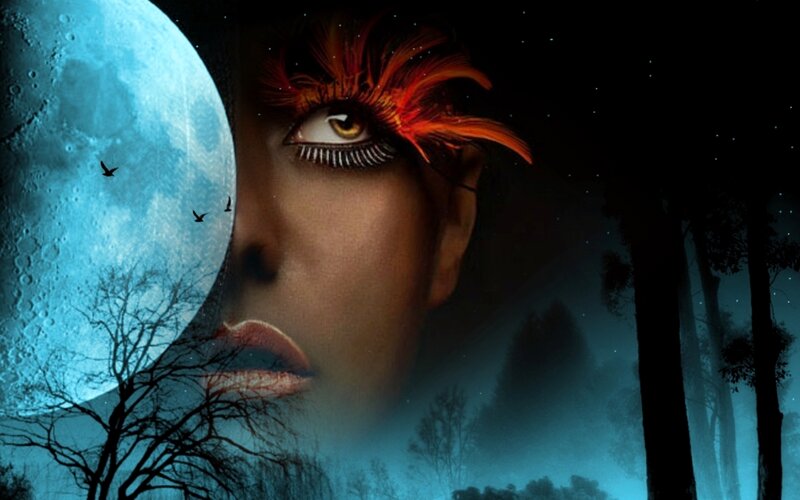Woman with Feathered Eye