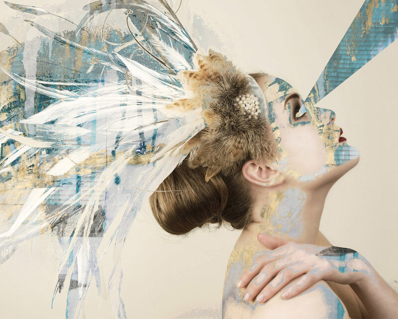 woman with feathered headdress