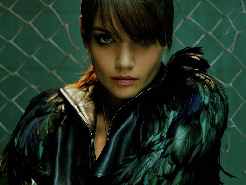 Woman with Feathered Jacket — Black, Dramatic, Photograph