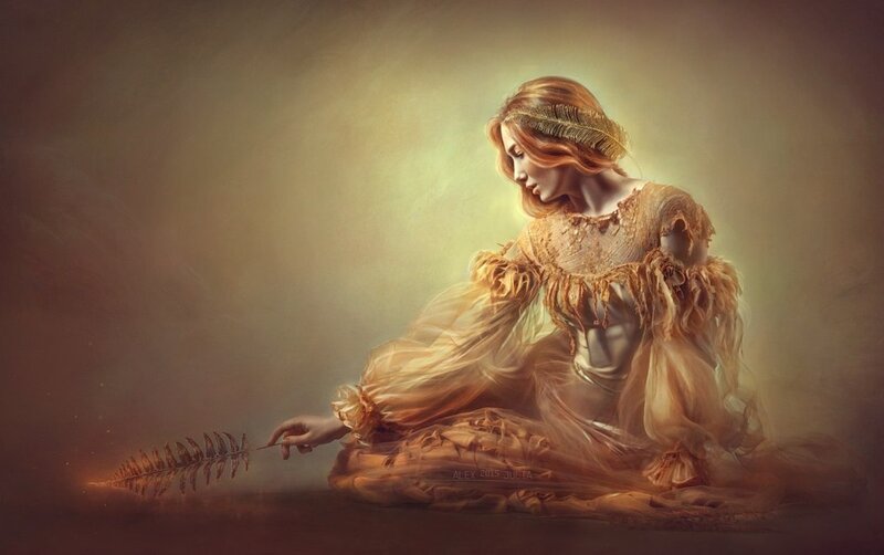 Woman with Fern