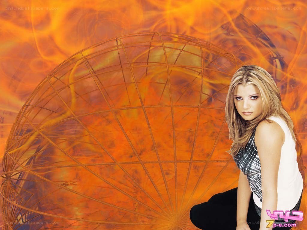 woman with fiery background