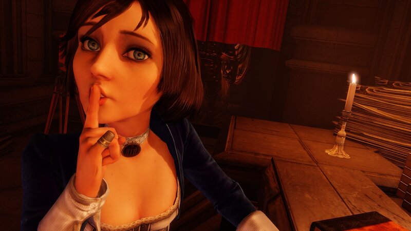 Woman with Finger to Lips — Orange