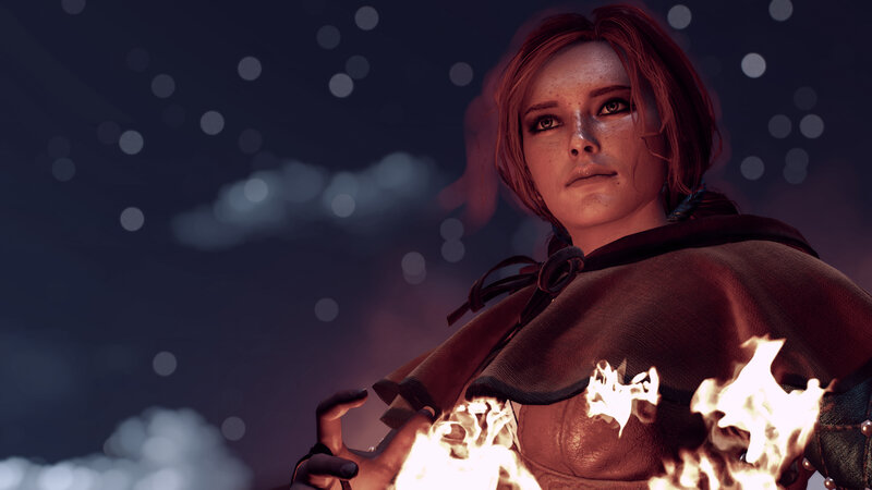 Woman with Fire Magic — Brown