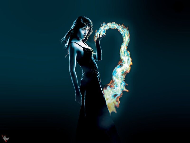 Woman with Fire Ring