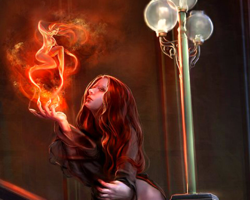 Woman with Fire Spirit