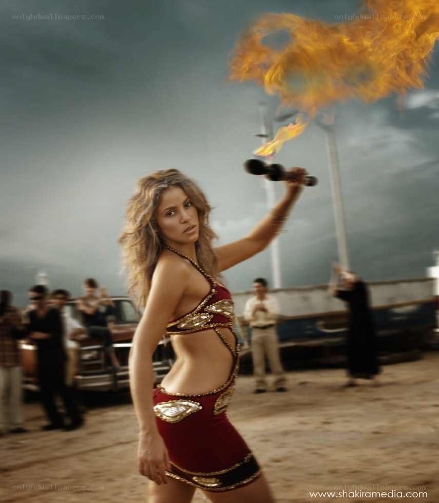 Woman with fire torch