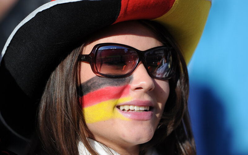 Woman with Flag Paint