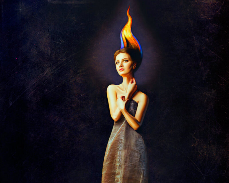 Woman with Flame Hair