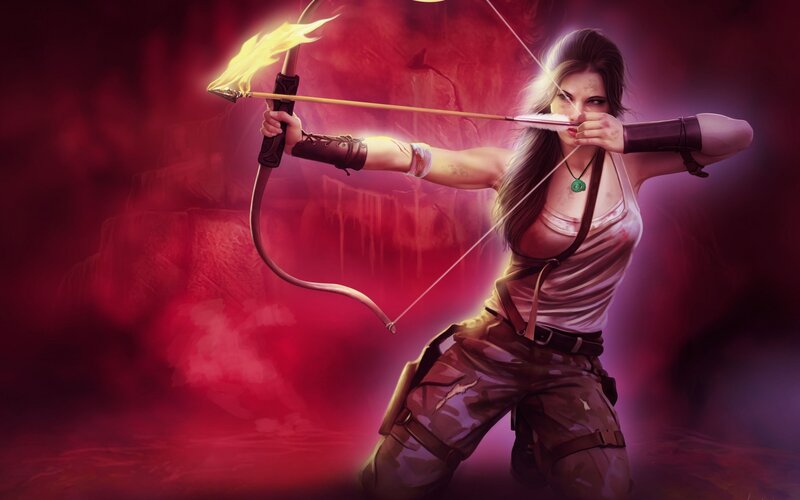 Woman with Flaming Bow