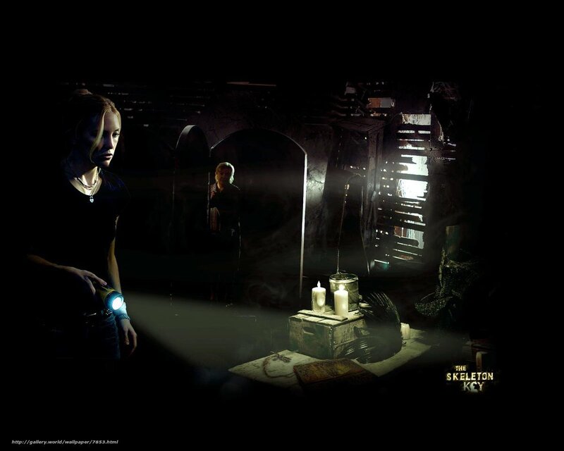 Woman with flashlight in dark room