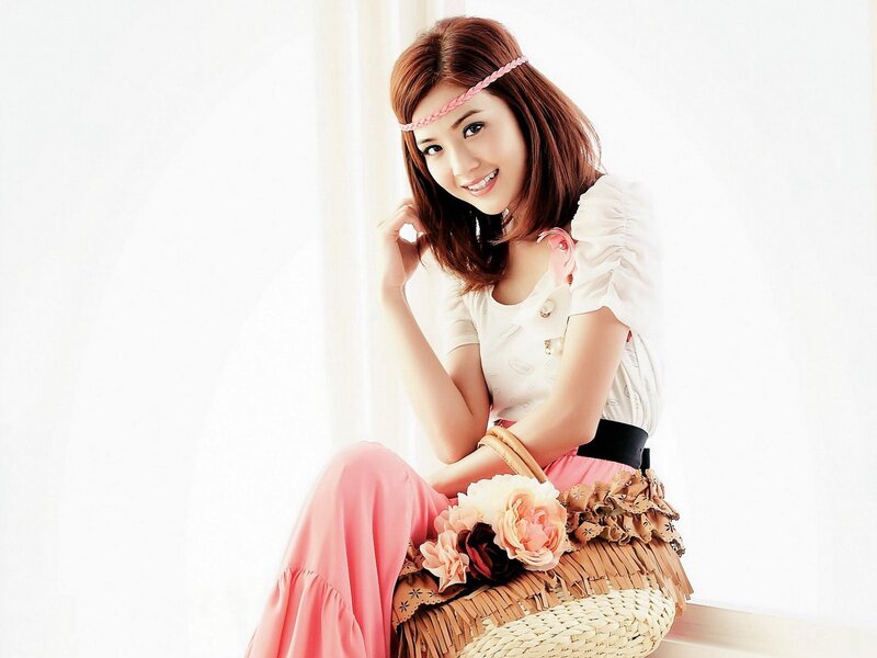 woman with floral basket