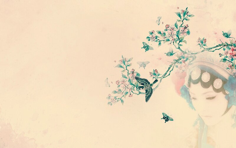 Woman with Floral Branch