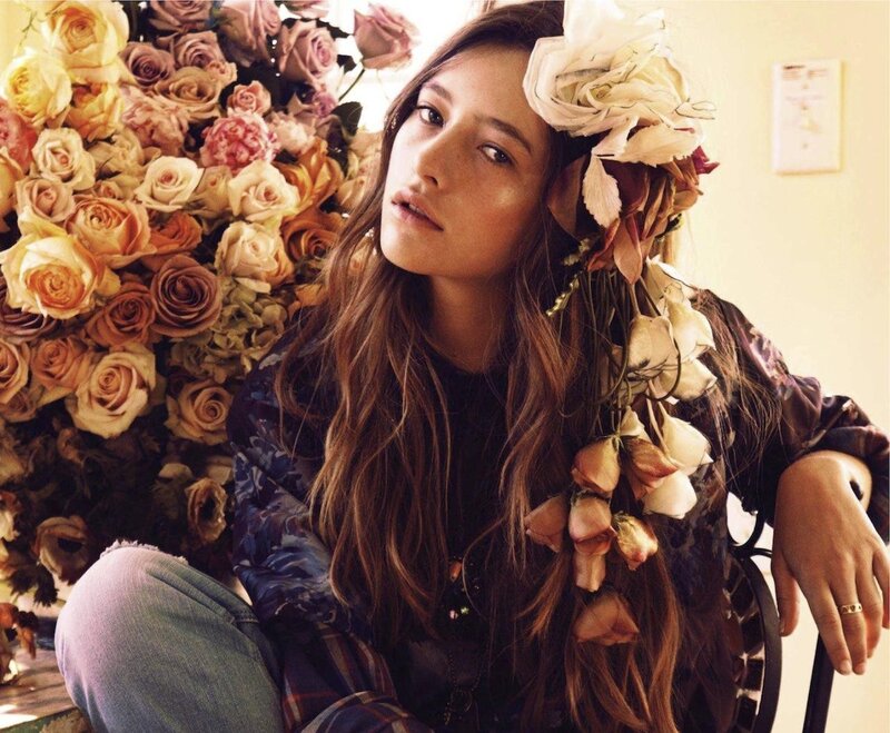 woman with floral crown