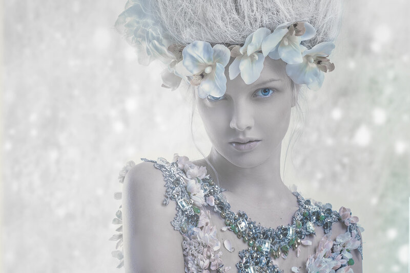 woman with floral crown