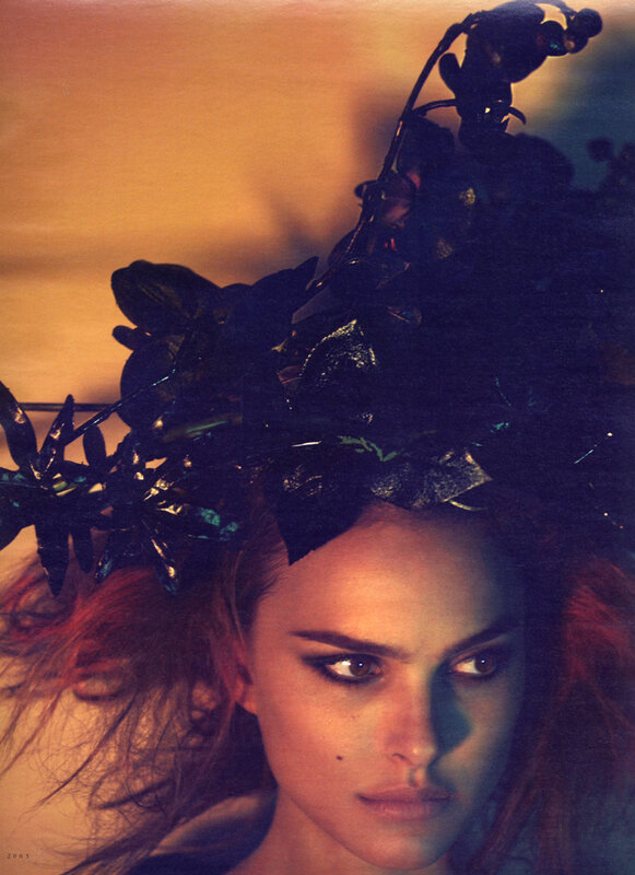 woman with floral crown