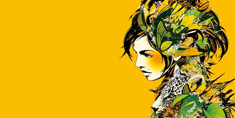 woman with floral crown