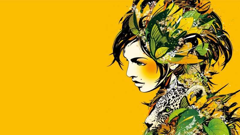 woman with floral crown