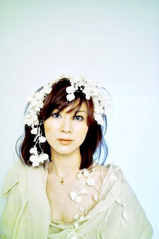 woman with floral crown